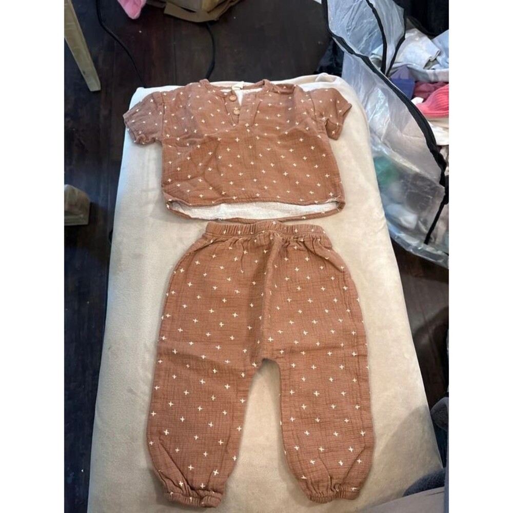 Quincy Mae cotton muslin matching set